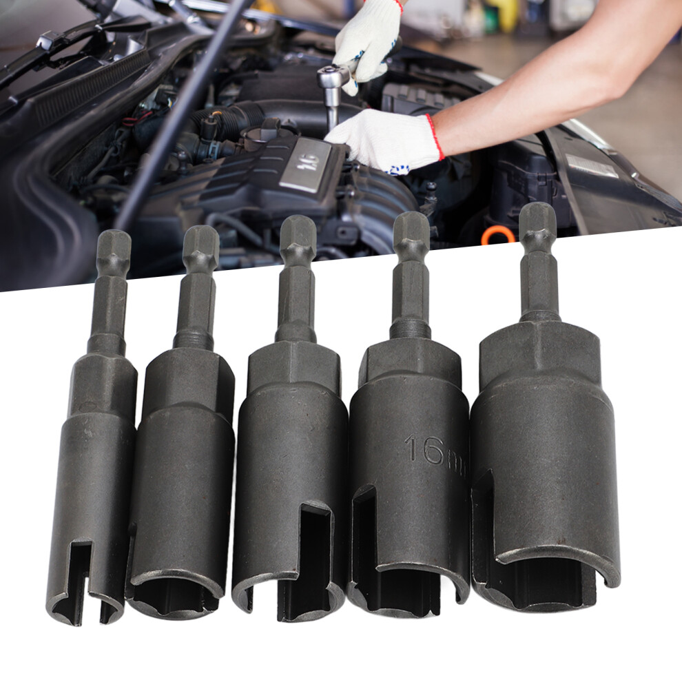 5 Pcs 1/4" Hex Shank Wing Nut Driver Set For Electric Drill 9371373353873