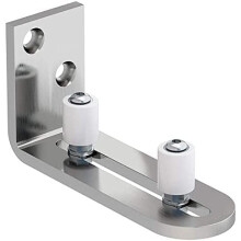 Premium Stainless Steel Barn Door Floor Guide, Adjustable Roller for Door Panel Compatibility, Flush Bottom Design for Uninterrupted Beauty