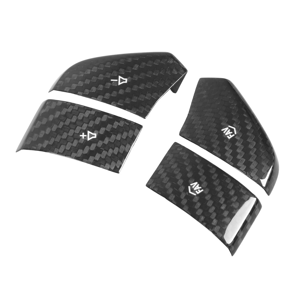 White Carbon Fiber Steering Wheel Switch Button Trim For Corvette C8 2020+