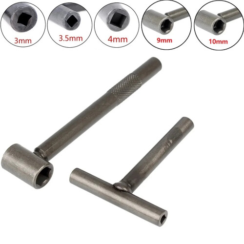 Socket Wrench T Spanner Hand Tools 3/3.5/4/9/10mm Adjusting Spanner Motorcycle Engine Rapair Square Valve Screw Clearance