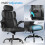 (FC Leather - Black) Q-Series Office Chair High Back Adjustable 4