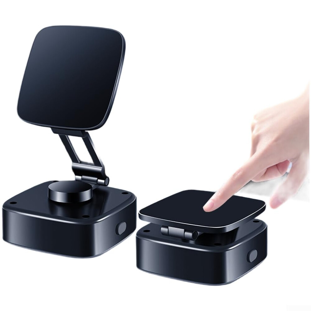 Magnetic Car Phone Mount With Vacuum Suction, Rechargeable, 360 Rotation, Foldable Dashboard Stand 9347817174434