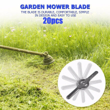 20 Stück Rasentrimmer-Klingen zum Schneiden Kopf-Klinge von Rasenmäher-Trimmern Awn-Mäher-Messer Gartenwerkzeugteile Zubehör