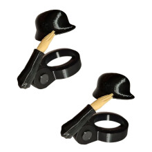 Soldier Salute Beer Bottle Caps Helmets, Rust Resistant Silicone Toppers for Collectors, 2 Black