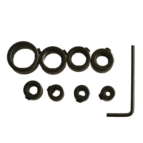 Depth Stop Collars 5 Pc Set For Woodworking Drill Stopper Ring Positioner With Wrench 3mm16mm 1