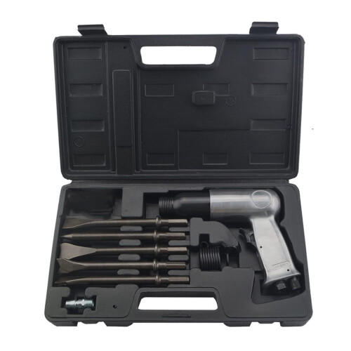 190mm Air Hammer Pneumatic Tool Set Performance Shock Absorption for 4 Chisels Ergonomic Grip Tools for Workshop