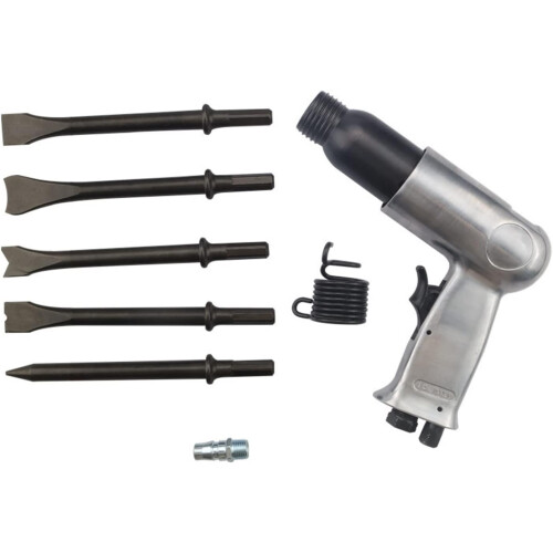 190mm Air Hammer Pneumatic Tool Set Performance Shock Absorption for 4 Chisels Ergonomic Grip Tools for Workshop 1
