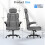 (FC Leather - Dark Grey) Q-Series Office Chair High Back Adjustable 3