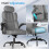 (FC Leather - Dark Grey) Q-Series Office Chair High Back Adjustable 4