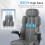 (FC Leather - Dark Grey) Q-Series Office Chair High Back Adjustable 5
