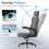 (FC Leather - Dark Grey) Q-Series Office Chair High Back Adjustable 6