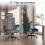 (FC Leather - Dark Grey) Q-Series Office Chair High Back Adjustable 7