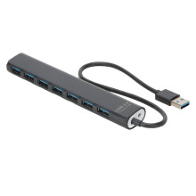 Plug-and-Play USB-Hub 3.0 mit 7 Ports, SuperSpeed USB-Splitter für MacBook, iMac und Surface Pro, Kurzschlussschutz, Hot-Swap-fähiger USB-Extender
