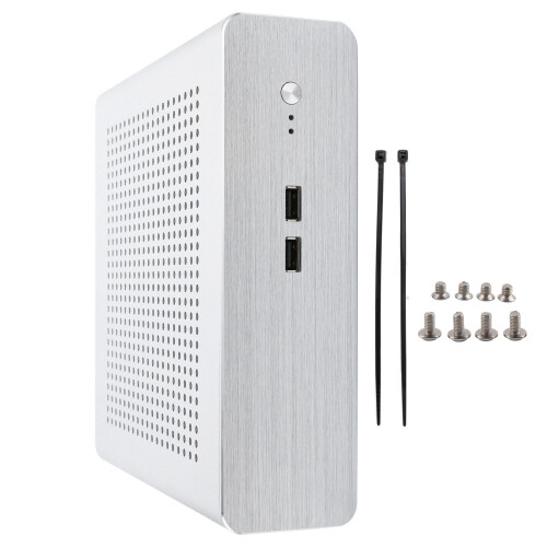 G60S HTPC-Gehäuse, Vollaluminium, DCATX-Netzteil, 1
