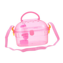 1 Set Pet Carry Bag for Hamsters and Chinchillas, Creative Transport Box with Food and Bath Function for Trips and Travel, Portable for Small Animals