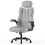 (FC Leather - Light Grey) Q-Series Office Chair High Back Adjustable 1