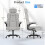 (FC Leather - Light Grey) Q-Series Office Chair High Back Adjustable 3
