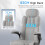 (FC Leather - Light Grey) Q-Series Office Chair High Back Adjustable 5