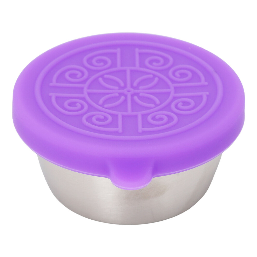 Reusable Salad Dressing Container Stainless Steel Condiment Cups With Leakproof Silicone Lids Airtight Seal For Portion Control Compact And Versatile