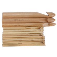 15 Stück Ergonomisches Bamboo-Häkelnadeln-Set, 3,0-25 mm Dicke Nadeln