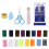 Portable Sewing Kit with Storage Box, 1 Set, Polyester & Plastic 13