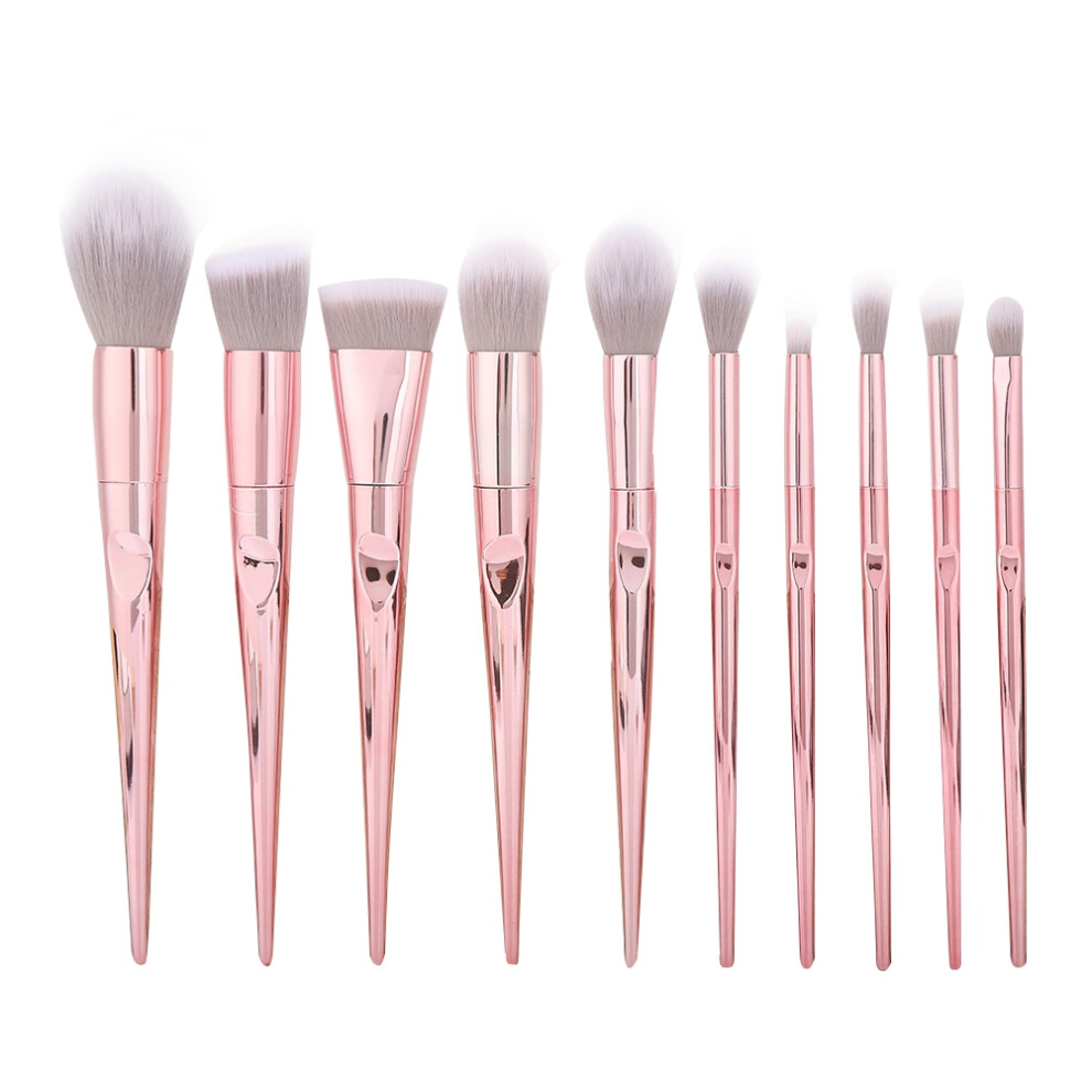 Makeup Brushes Set with Ergonomic Handle, Synthetic Fibers Professional Tools for Face and Eye Use, Cruelty Free Vegan Makeup Brushes for Foundation