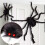 Φρικτά στολίδια για το Halloween, τρομακτικές γιγάντιες αράχνες για εσωτερική και 1