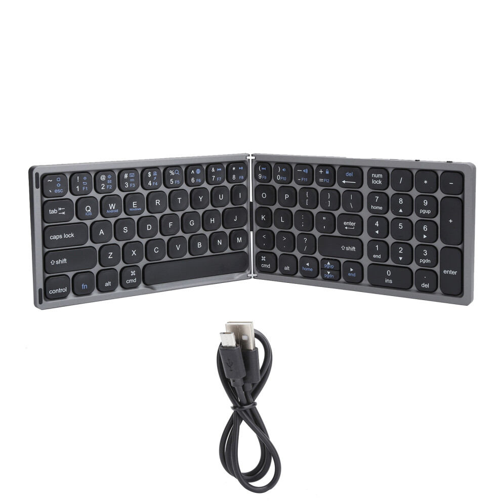 Portable Keyboard, Ultrathin Foldable Design For On-The-Go Productivity, Rechargeable Battery For Extended Use 9340959957835