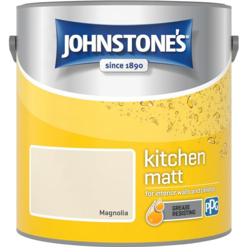 Johnstone's Johnstones Kitchen Matt Wall Ceiling Emulsion Paint 2.5l Magnolia
