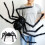 Φρικτά στολίδια για το Halloween, τρομακτικές γιγάντιες αράχνες για εσωτερική και 8