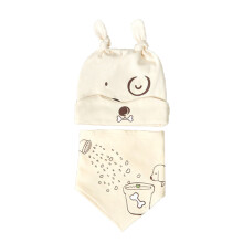 Cappellino per neonato con sottogola, accessorio invernale 2 in 1: berretto in maglia con paraorecchie e cappuccio, grazioso cappellino in cotone per