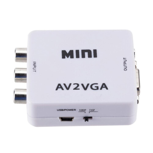 Advanced AV to VGA Adapter, Offering Automatic Resolution Detection & Advanced De-Noising Function 2