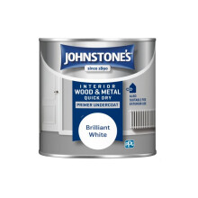 - Quick Dry Gloss Primer Undercoat - Brilliant White - Water Based - Interior Wood & Metal - Fast Drying - Low Odour - Dry in 1-2 Hours - 13m2