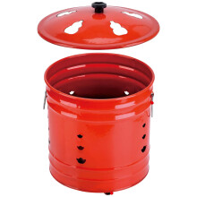 RustResistant Steel Burn Barrel with SparkProof Lid for Outdoor Yard Waste Disposal