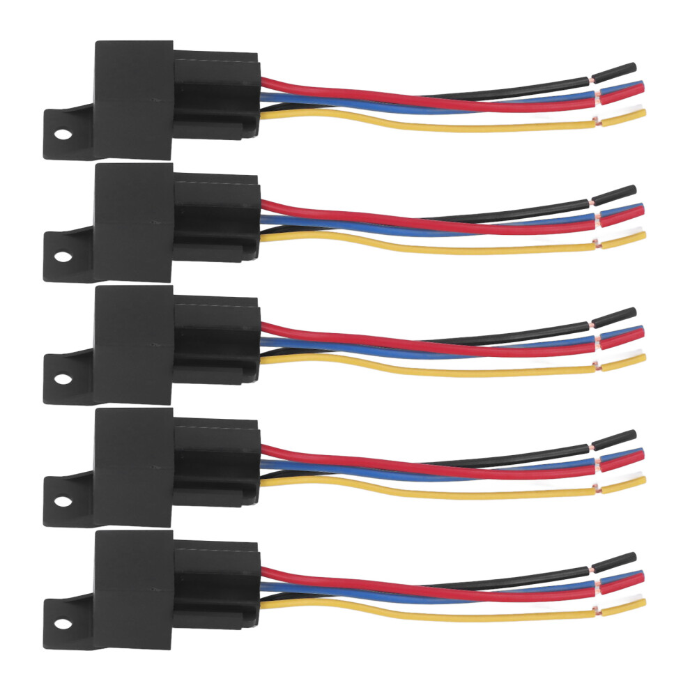 5Pcs 12V 40A Automotive Relay 5 Pin Copper Abs Shell Conversion Type 8451373366934