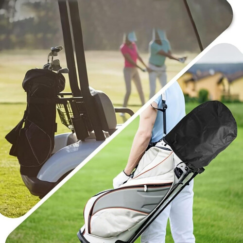 Golf Bag Cover Foldable Lightweight Protector Weatherproof Rain Hood For Golf Course Practice Range 2