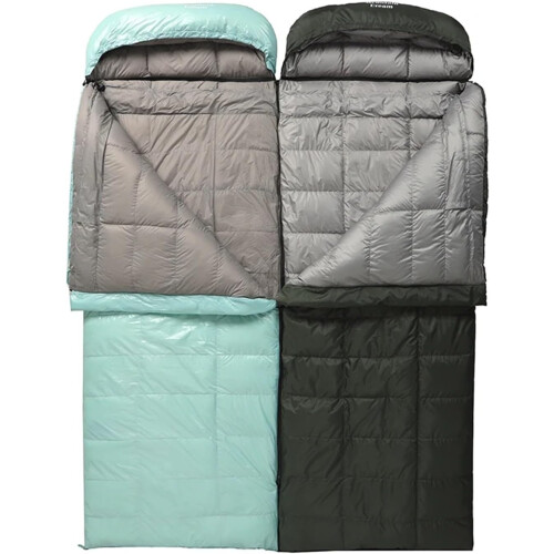 Sleeping Bag Envelope Down Ultra Light Goose Down Plus Size Brown 2