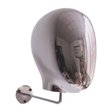 Wall Mounted Hanging Mannequin Head Display Stand Detachable Mannequin Head Holder For Hairdressing Silver