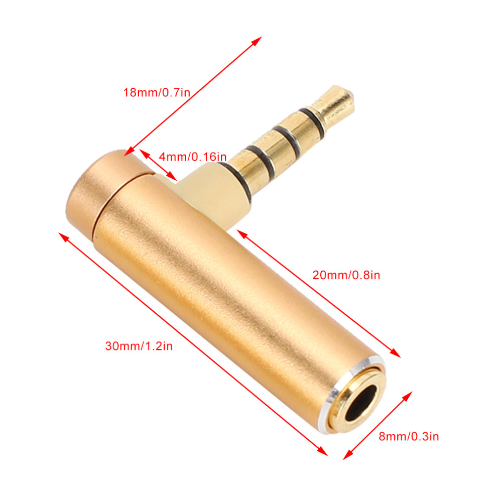 2Pcs 3,5Mm Mã¤Nnlich Zu Weiblich Audio Adapter 7598290286806