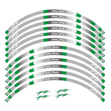 For Yamaha FZ1 FZ6 FZ07 FZ8 FZ09 FZ10 FZS1000 FAZER 8 Style Motorcycle Wheel Rim Sticker 17 Inch Wheel Decoration (Color: B Green)