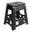 KCT KCT Portable Folding Step Stool for Home Lightweight Kitchen Steps Anti Slip Foldable Plastic Stool with Handle Black 1