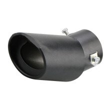 Edelstahl-Auspuffendrohr für Auto, Durchmesser 8,5 cm, schwarz, gebogen