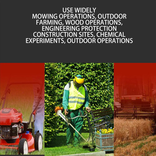 Protective Face Shield With Hard Hat Adapter Adjustable Wire Visor Headgear For Logging Arborist Forestry Industrial 1