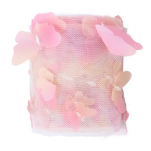 Mesh Tulle Fabric With 3D Butterfly Design Gradient Color Effect Lace Fabric Embroidered Eco-Friendly Soft And Delicate Texture Wedding Decor Home