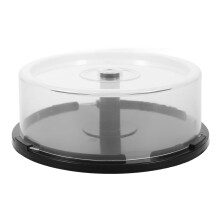 Clear Plastic CD Dvd Storage Bucket For Discs With Black Spindle, Versatile Media Disc Organizer, Protective Case