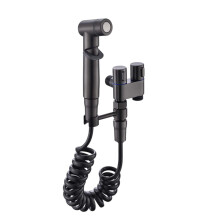 1In2Out Dual Control Valve Mini MultiFunction Washing Machine Toilet Faucet For Bidet Bathroom Grey Black