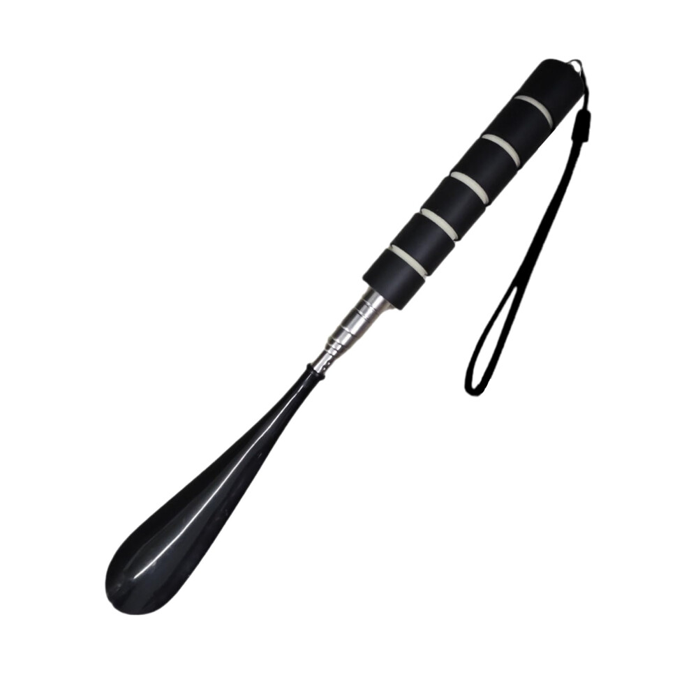 Long Handle Shoe Horn for Seniors Adults, Extendable Adjustable Length Telescopic Shoe Puller with Ergonomic Handle and Hanging Hole, Portable
