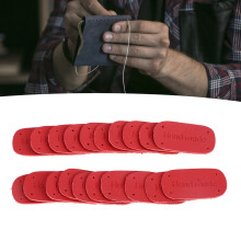 20 Stück Echtes Leder Anhänger für Taschen und Geldbörsen, Rot, 2x4cm
