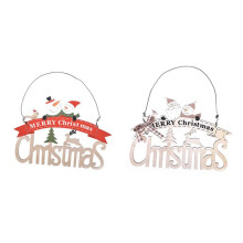 Kerstversieringen Voordeurbord Kerstcadeaulabels Vrolijk Kerstbord Houten Houten Tags Houten Decor Hangende Hanger