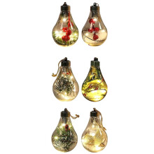 Kerstversieringen, LED-Decoratie Transparante Kerstbal Festival Hanger Cadeau Holle Bal Chrsitmas Decoraties